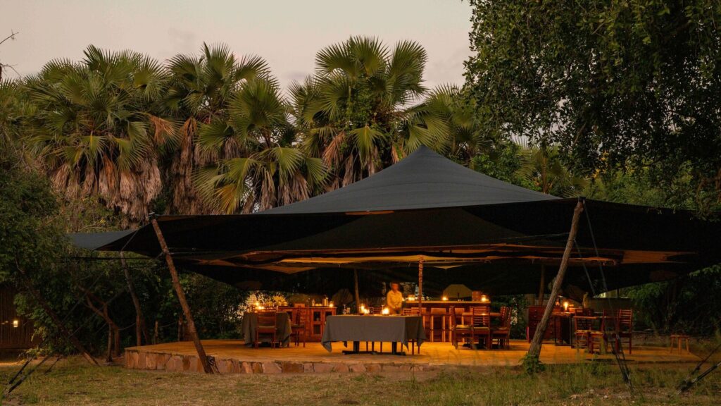 imgi 10 Asilia Africa Roho ya Selous Dining Area Dusk